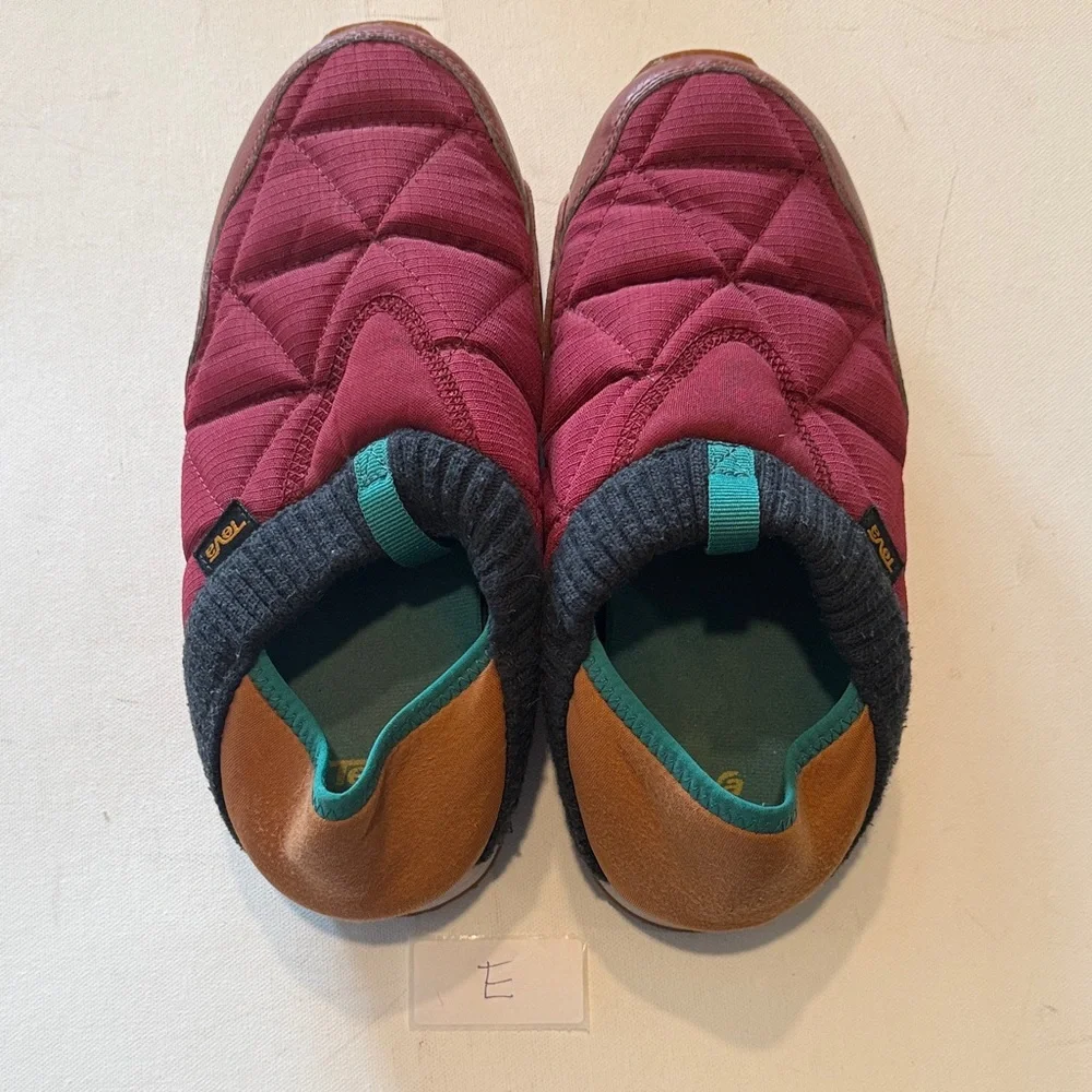Teva Women's Quilted Slippers - Burgundy and Brown - Picture 3 of 4